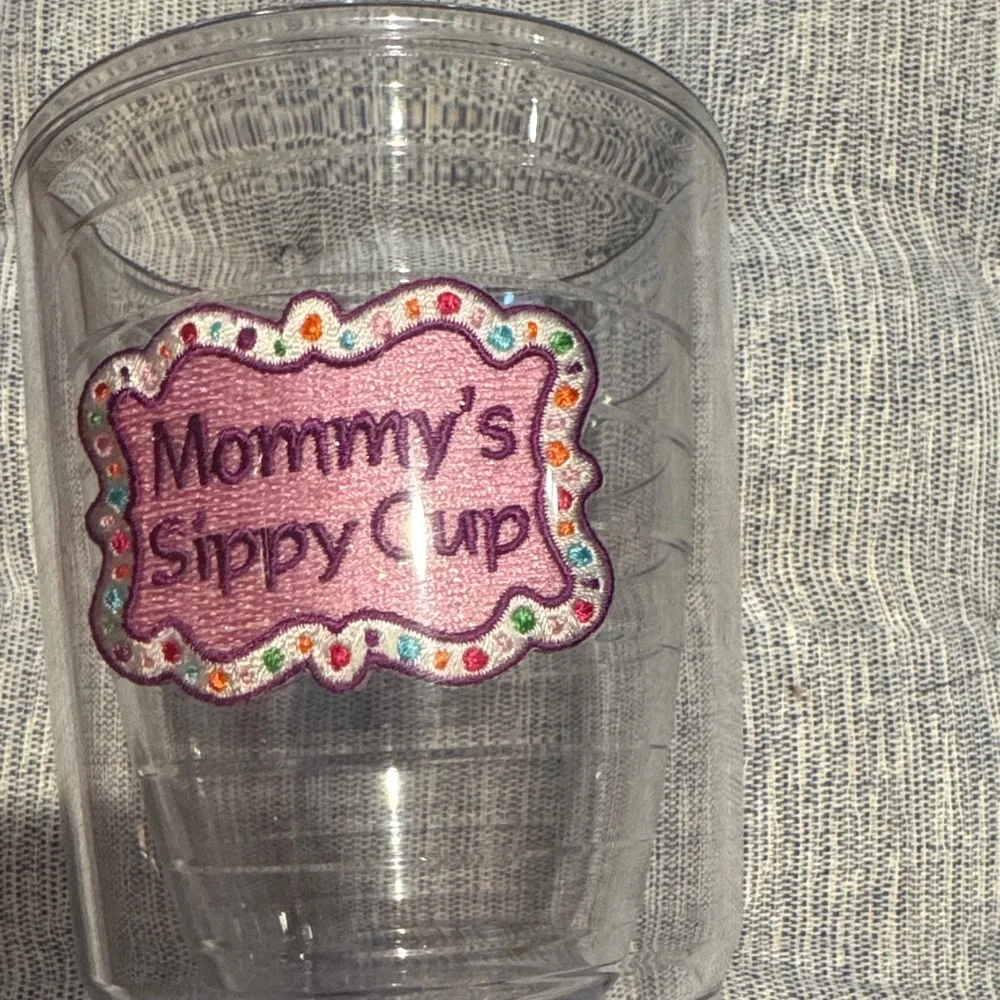 Mommy's Sippy Cup Clear wine glass Tumbler